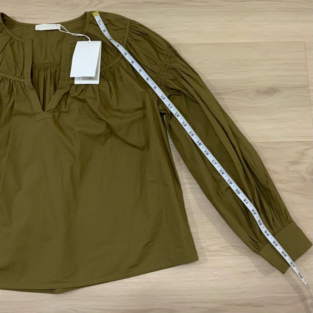 ULLA JOHNSON
Gathered Cotton-Poplin Top - Picture 10 of 12